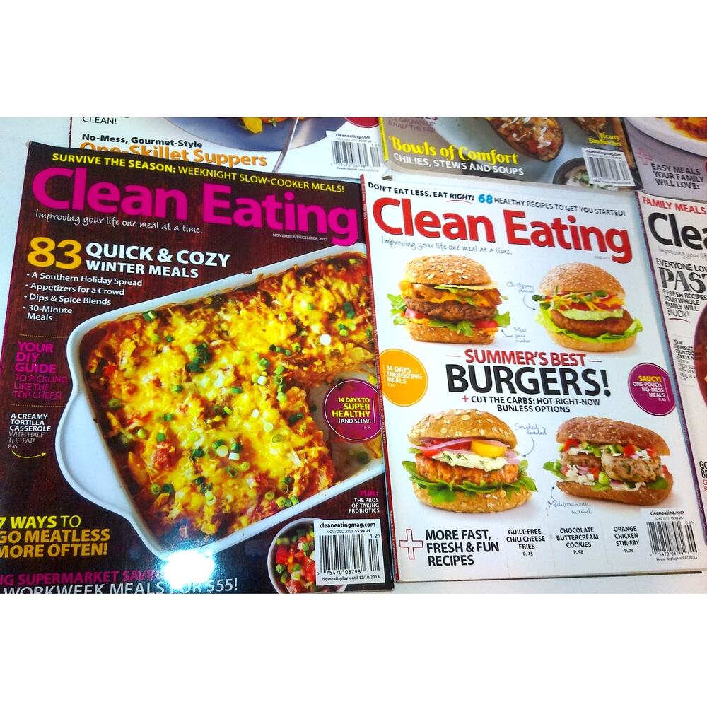 Clean Eating Magazine 2012 And 2013 Set Of 6 New - Picture 2 of 11
